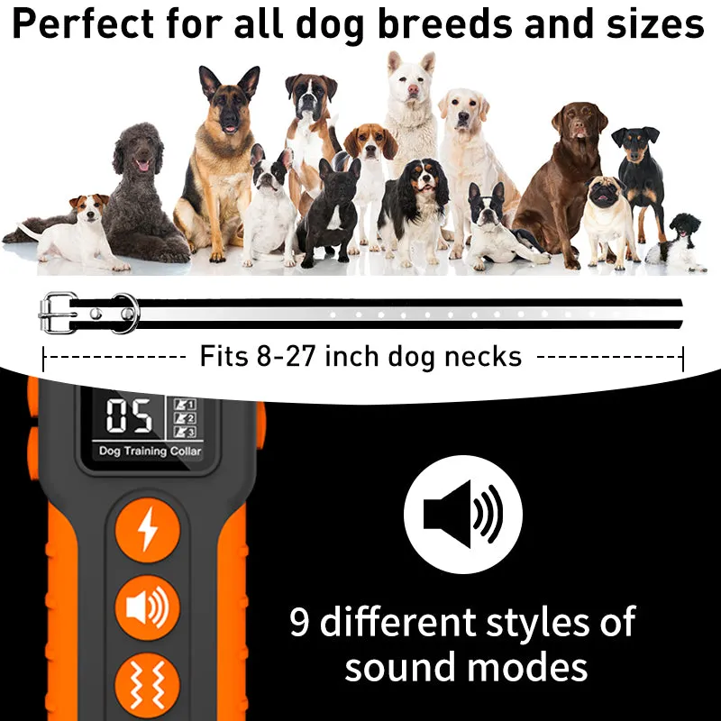 2023 New 3 dogs system remote control dog training collar with static shock PD 518