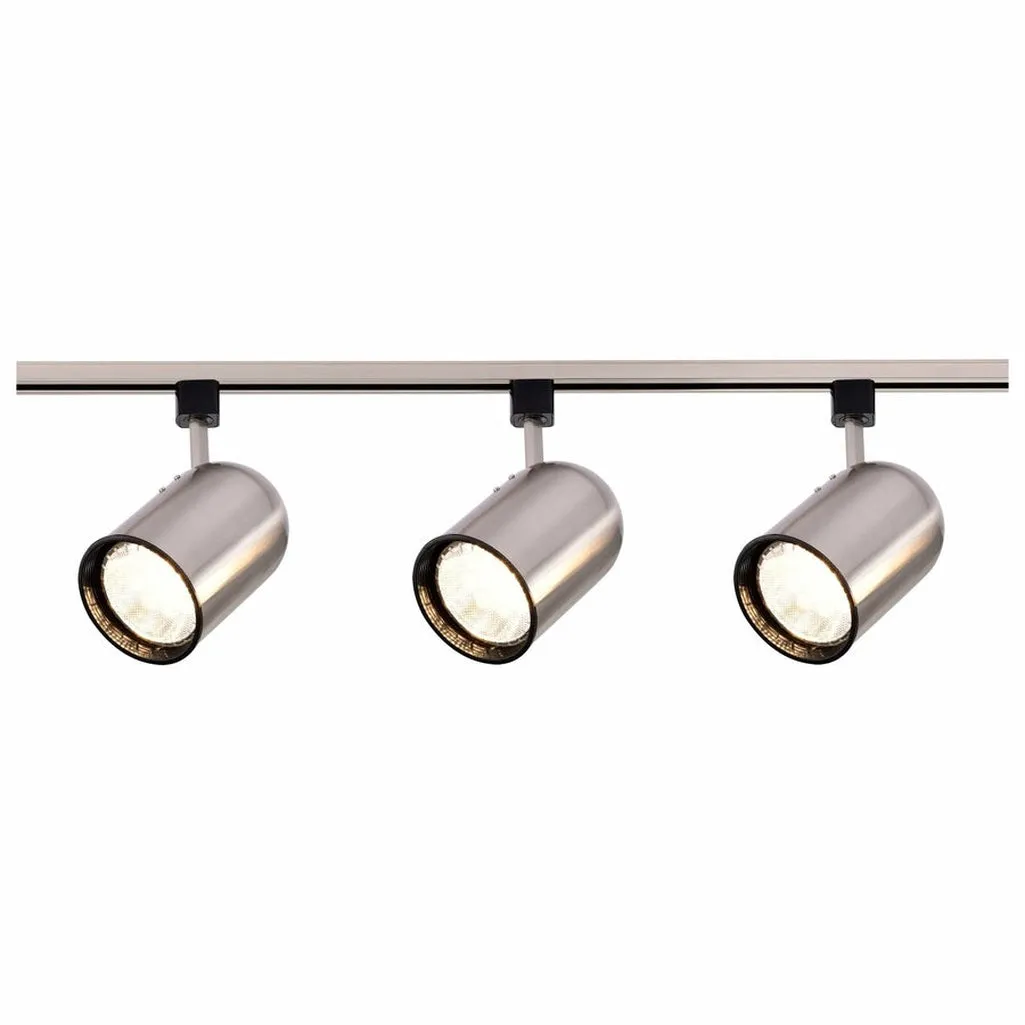 3 LIGHT BRUSHED NICKEL R30 BULLET KIT