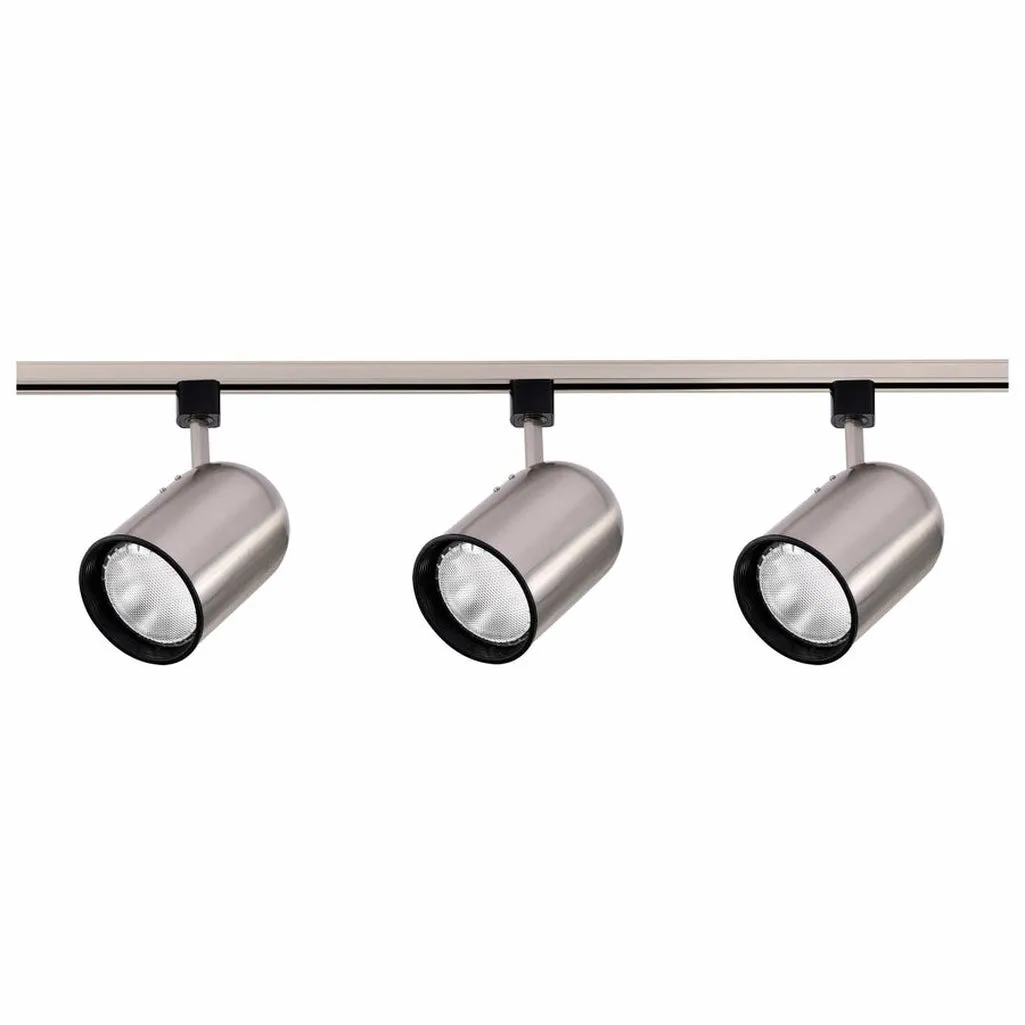 3 LIGHT BRUSHED NICKEL R30 BULLET KIT