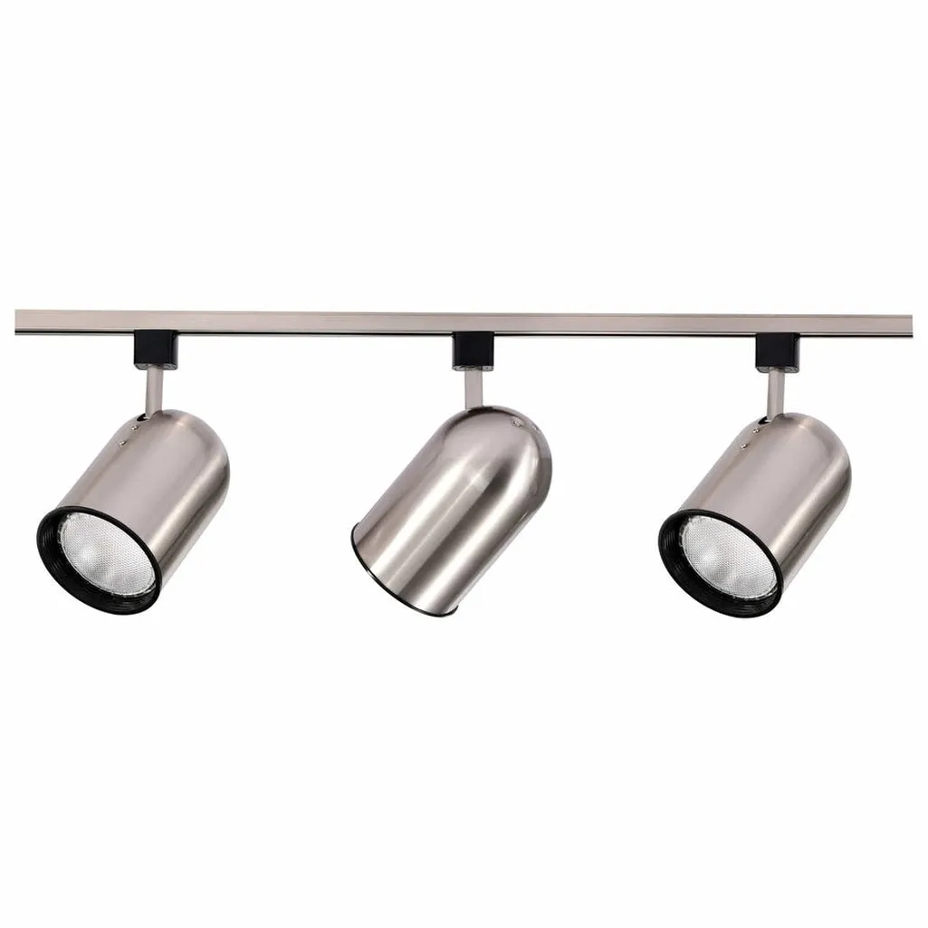 3 LIGHT BRUSHED NICKEL R30 BULLET KIT