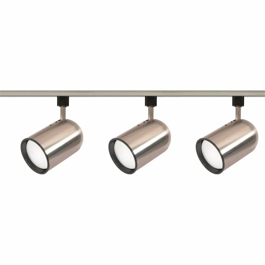 3 LIGHT BRUSHED NICKEL R30 BULLET KIT