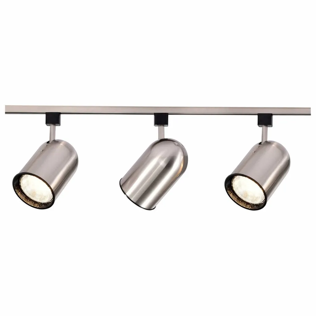 3 LIGHT BRUSHED NICKEL R30 BULLET KIT