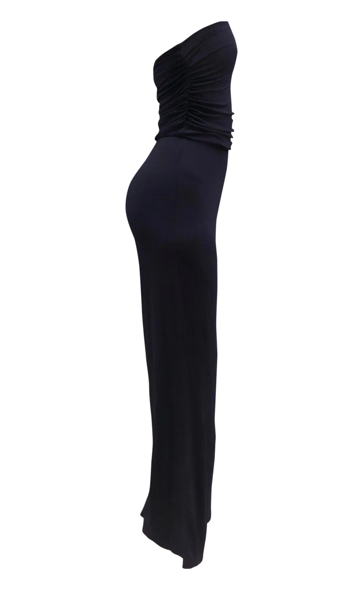 8586: NAVY KNIT WIDE-LEG JUMPSUIT