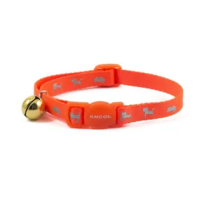 Ancol Hi-Vis Reflective Safety Kitten Collar - Orange