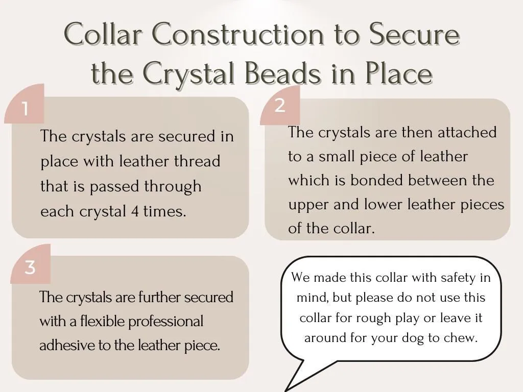 Arthritis & Pain Support - Healing Crystal Collars - Diamond Color Leather - PA101