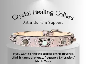 Arthritis & Pain Support - Healing Crystal Collars - Diamond Color Leather - PA101