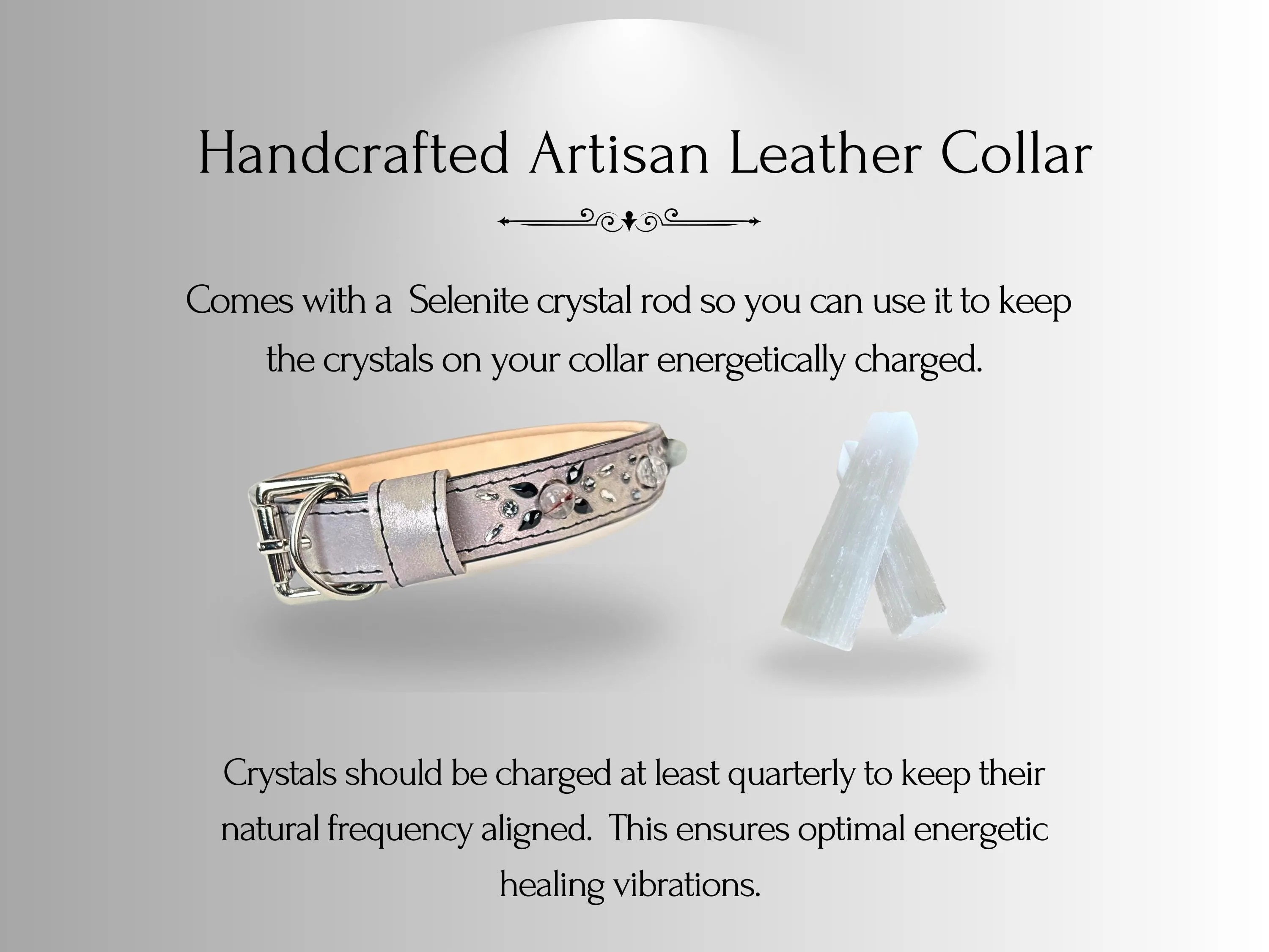 Arthritis & Pain Support - Healing Crystal Collars - Diamond Color Leather - PA101