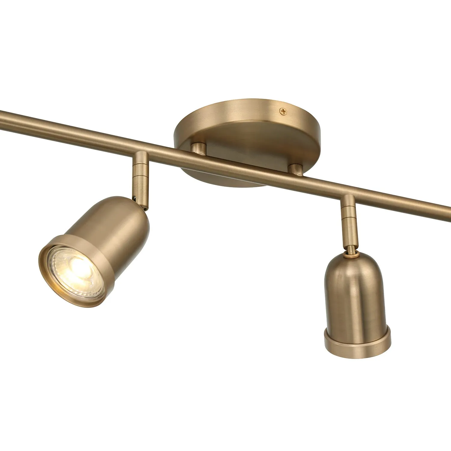 Bixby 44" 6-Light LED Fixed Track Light, Brushed Brass
