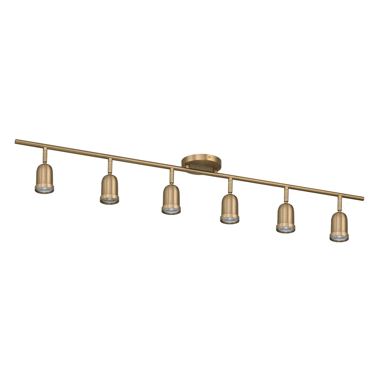 Bixby 44" 6-Light LED Fixed Track Light, Brushed Brass