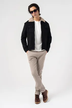 Black Faux Suede Jacket