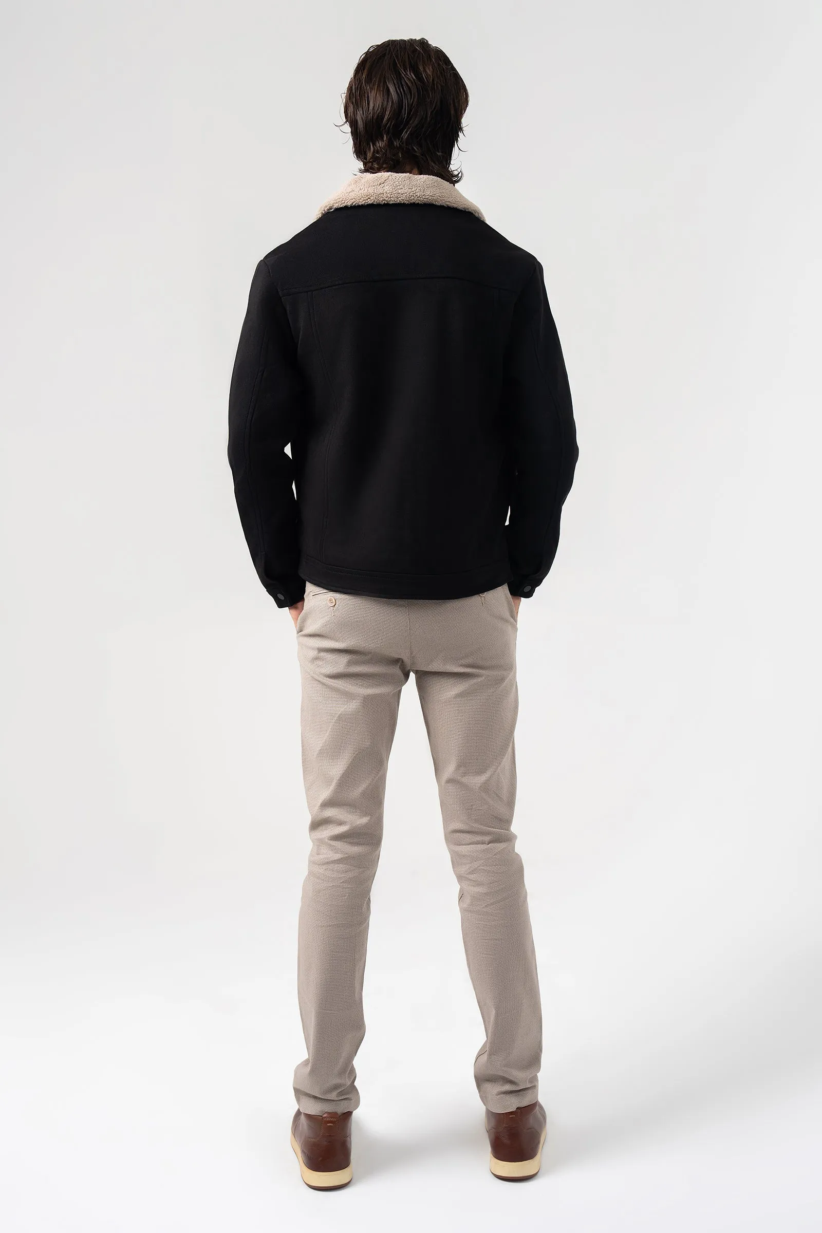 Black Faux Suede Jacket