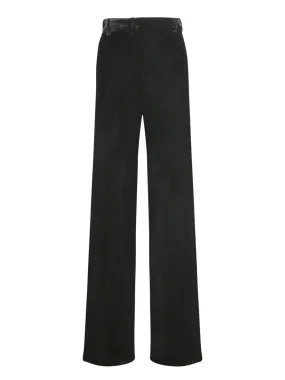 Black Velvet Palazzo Pants