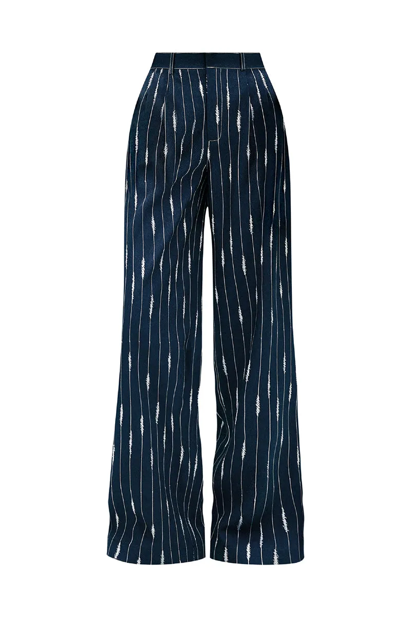 CHAMOMILE STRAIGHT HIGH WAIST DENIM FLOOR LENGTH PANTS
