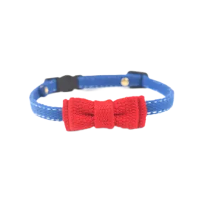 Colorful Canvas Cat Collar Bowtie