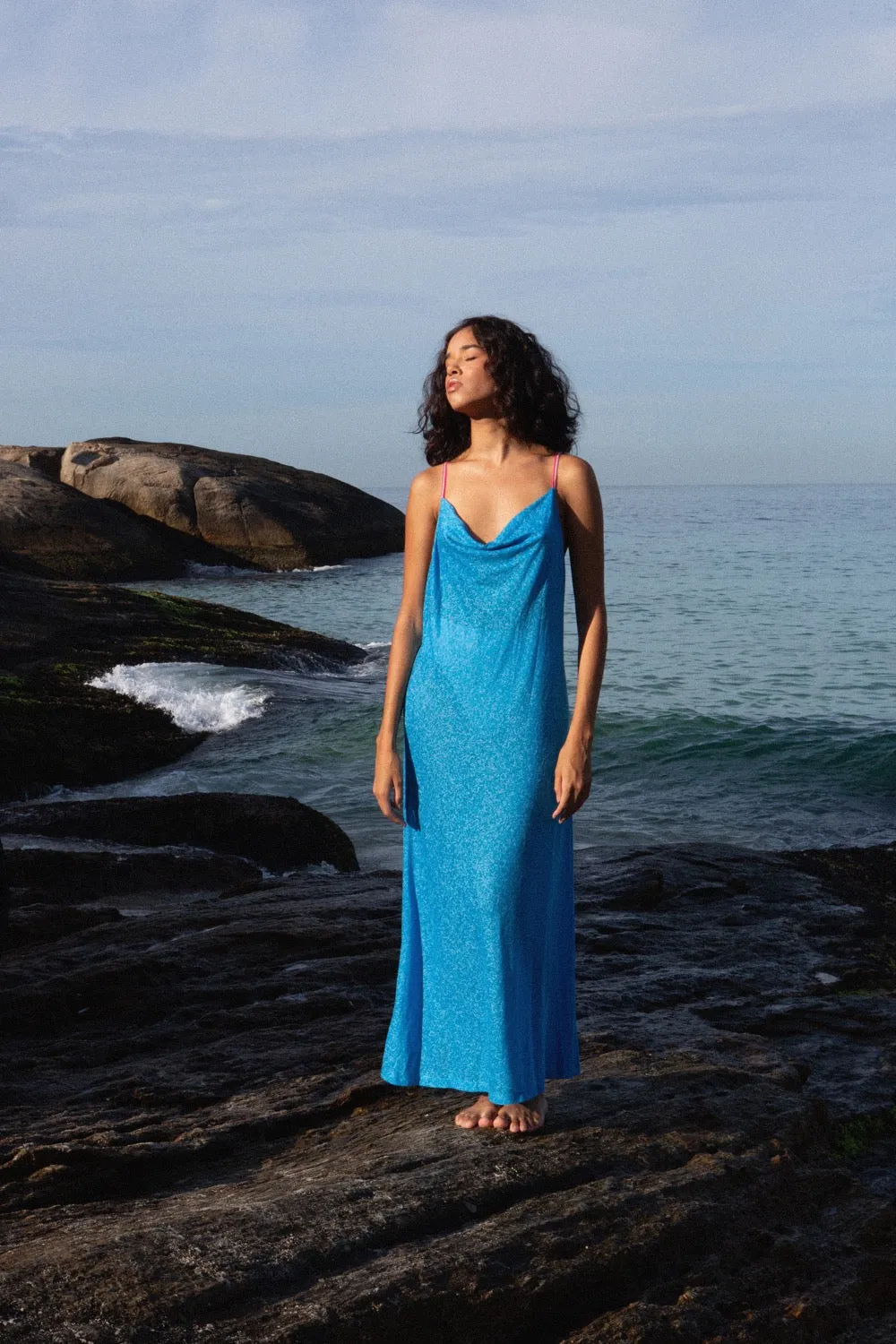Cowl Neck Slip Dress