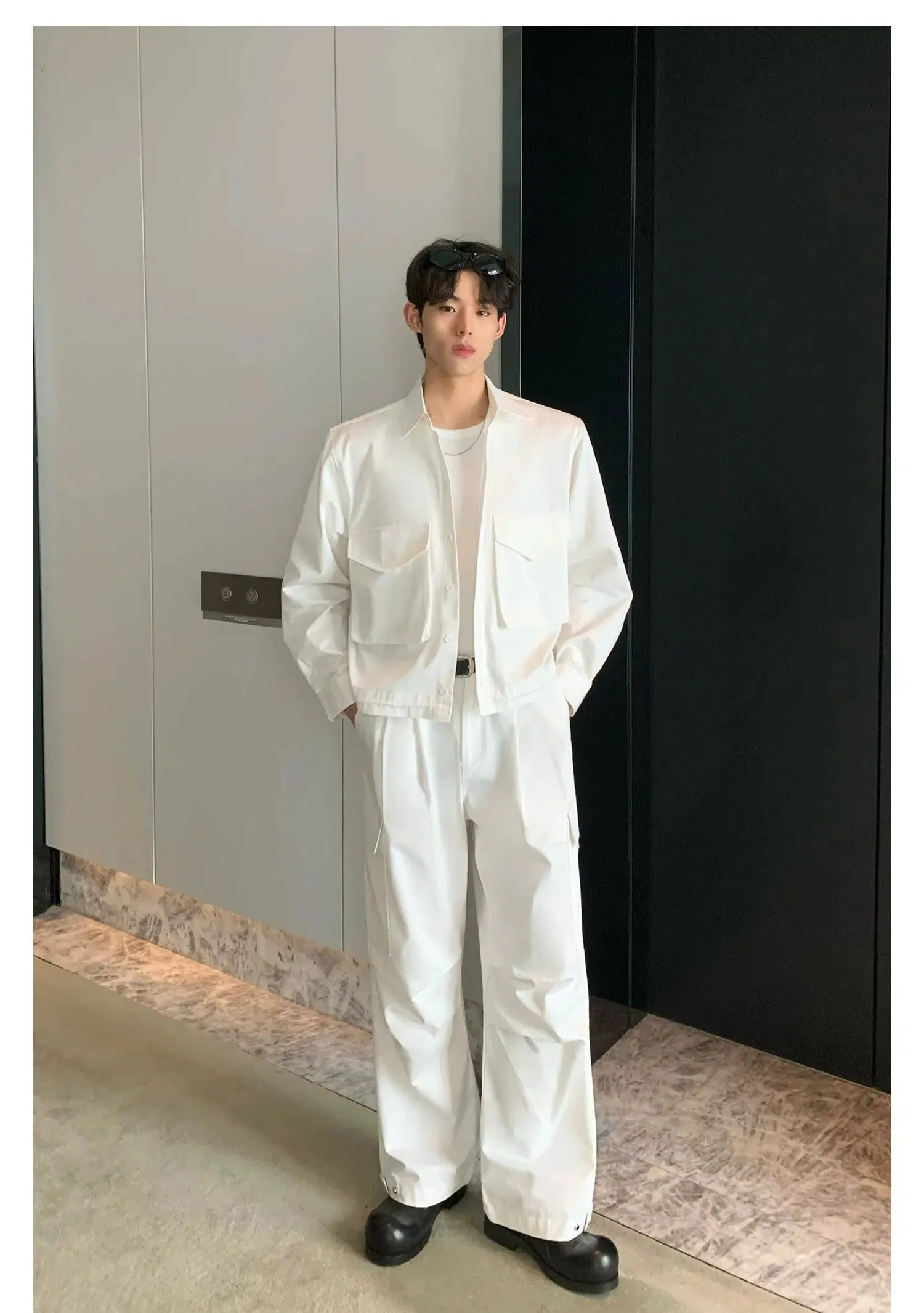 Cui Wide Pockets Versatile Jacket & Pants Set