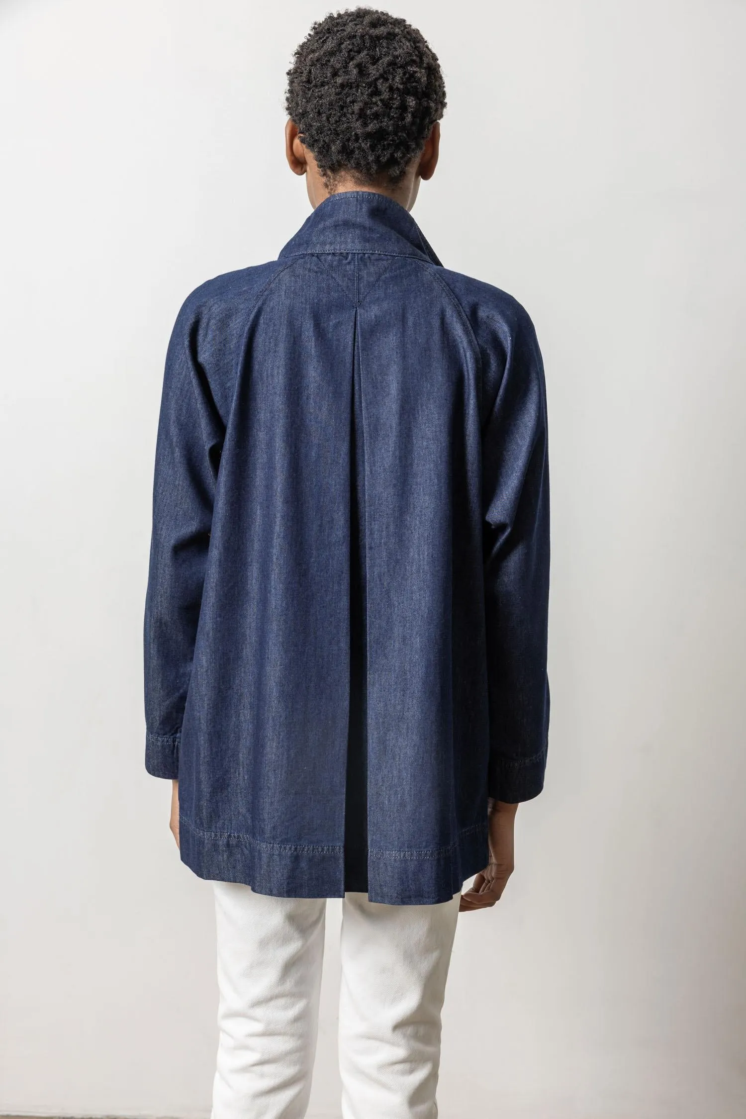 Denim Swing Jacket | Dark Wash