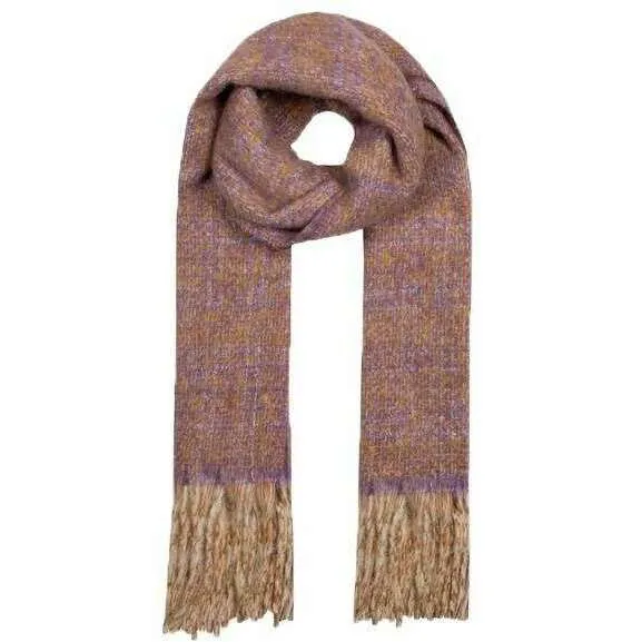 Dents Metallic Tassel Scarf - Lilac Purple