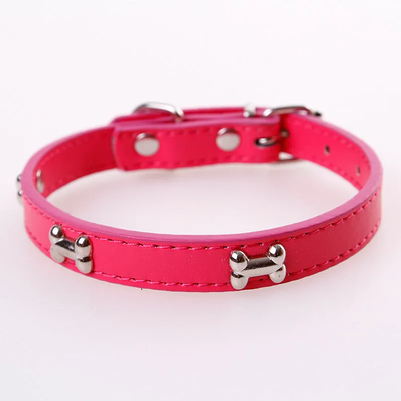 Dog's Leather Bone Collar BUY 1 GET 1 FREE