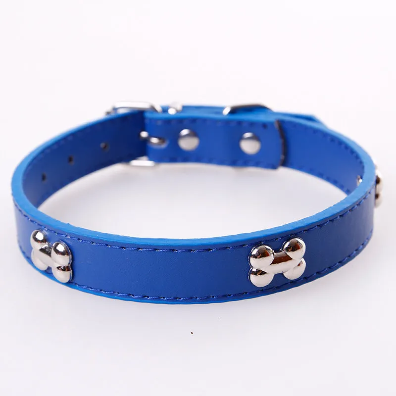 Dog's Leather Bone Collar BUY 1 GET 1 FREE