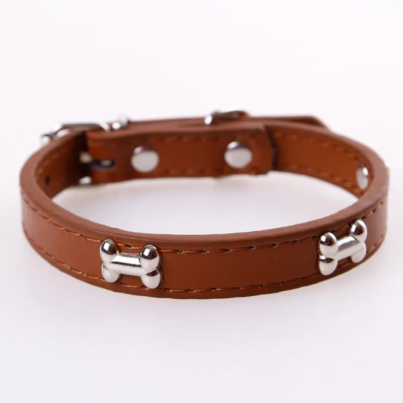 Dog's Leather Bone Collar BUY 1 GET 1 FREE