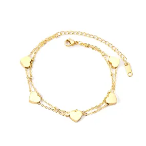 Double Layer Heart Bracelet