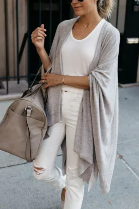Dunnmall Casual Loose Irregular Knitted Cardigan