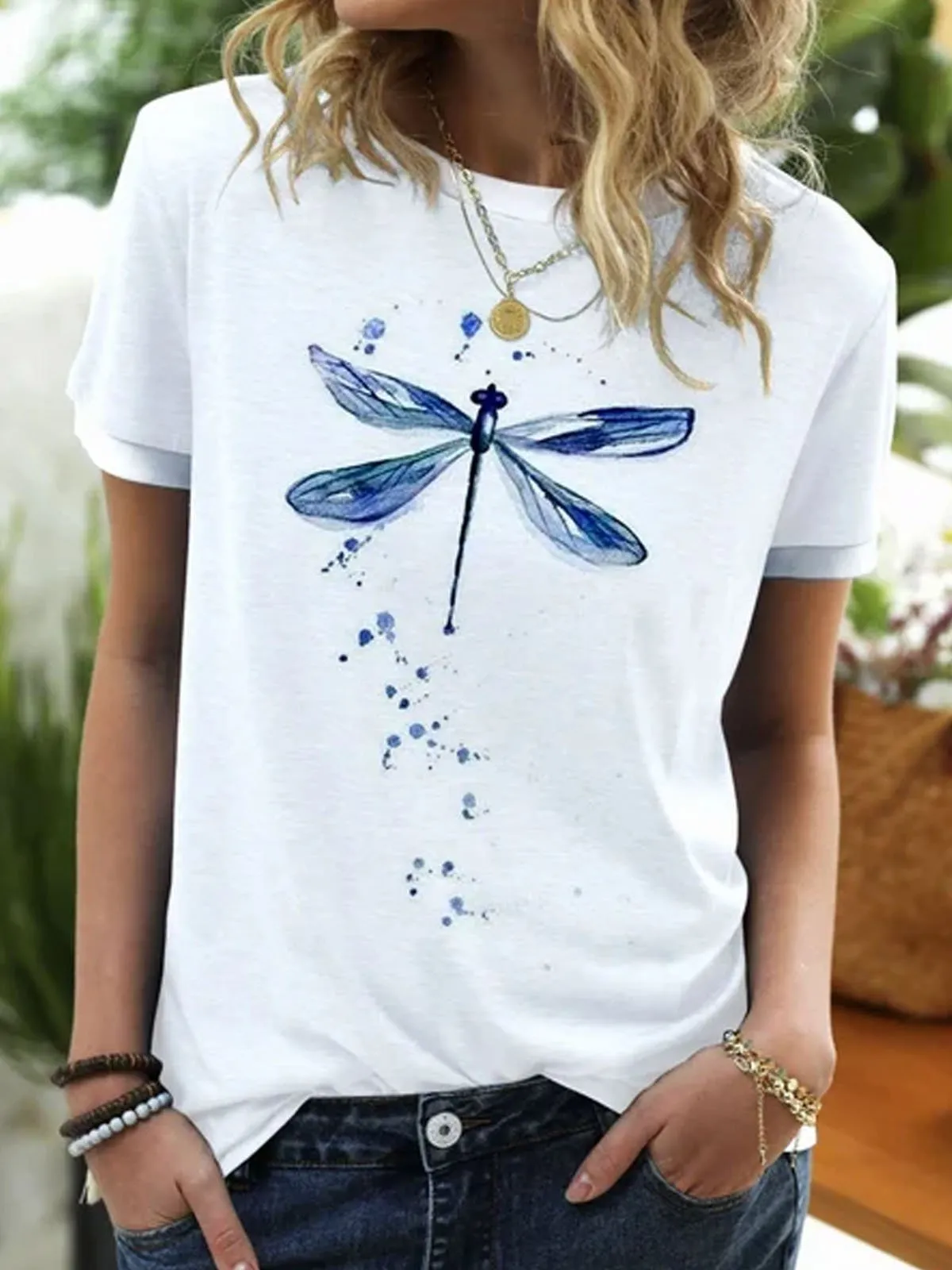 Dunnmall Cotton-Blend Casual Graphic Shirts & Tops