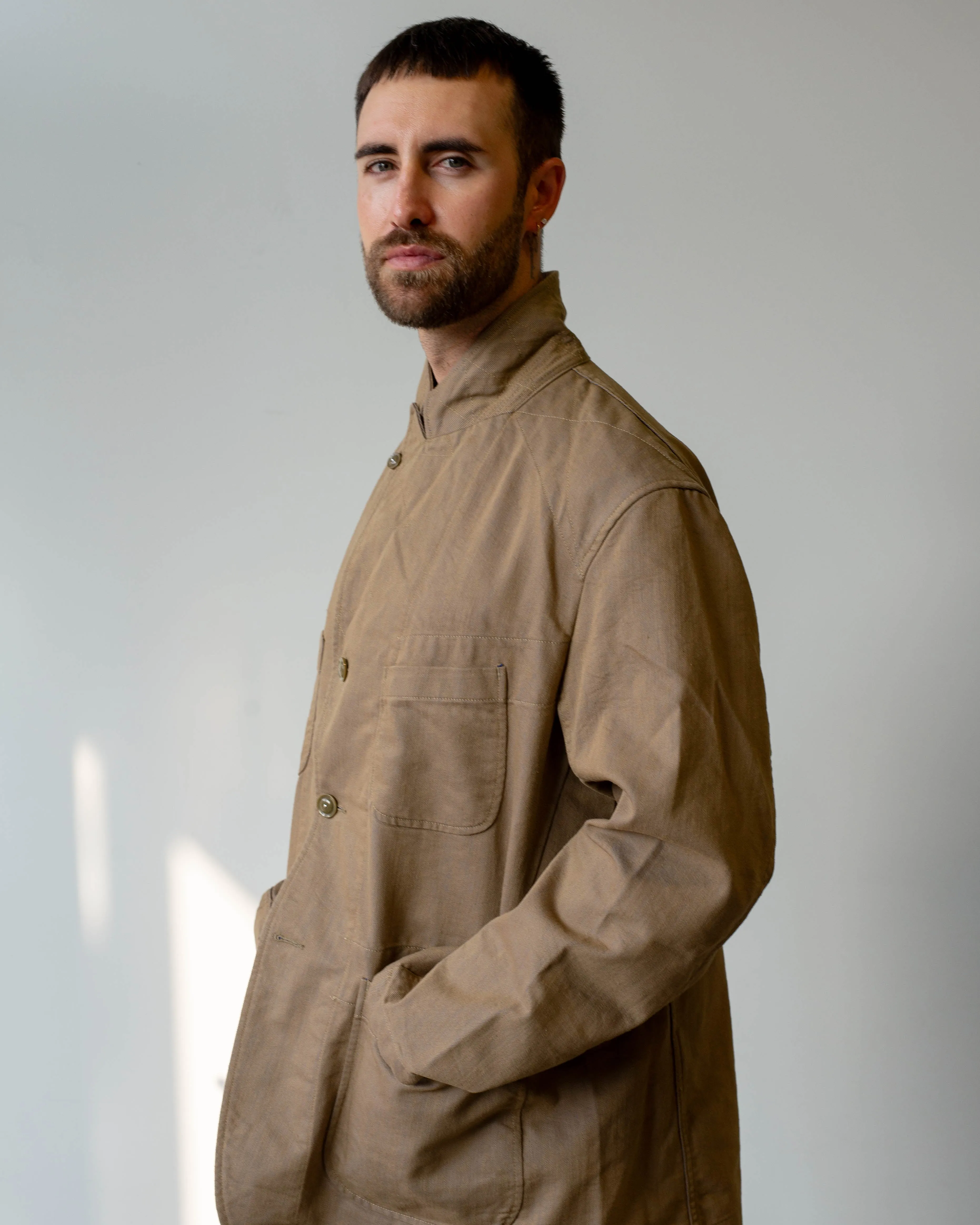 Engineered Garments Bedford Jacket Khaki/Blue PC Iridescent Heavy Twill