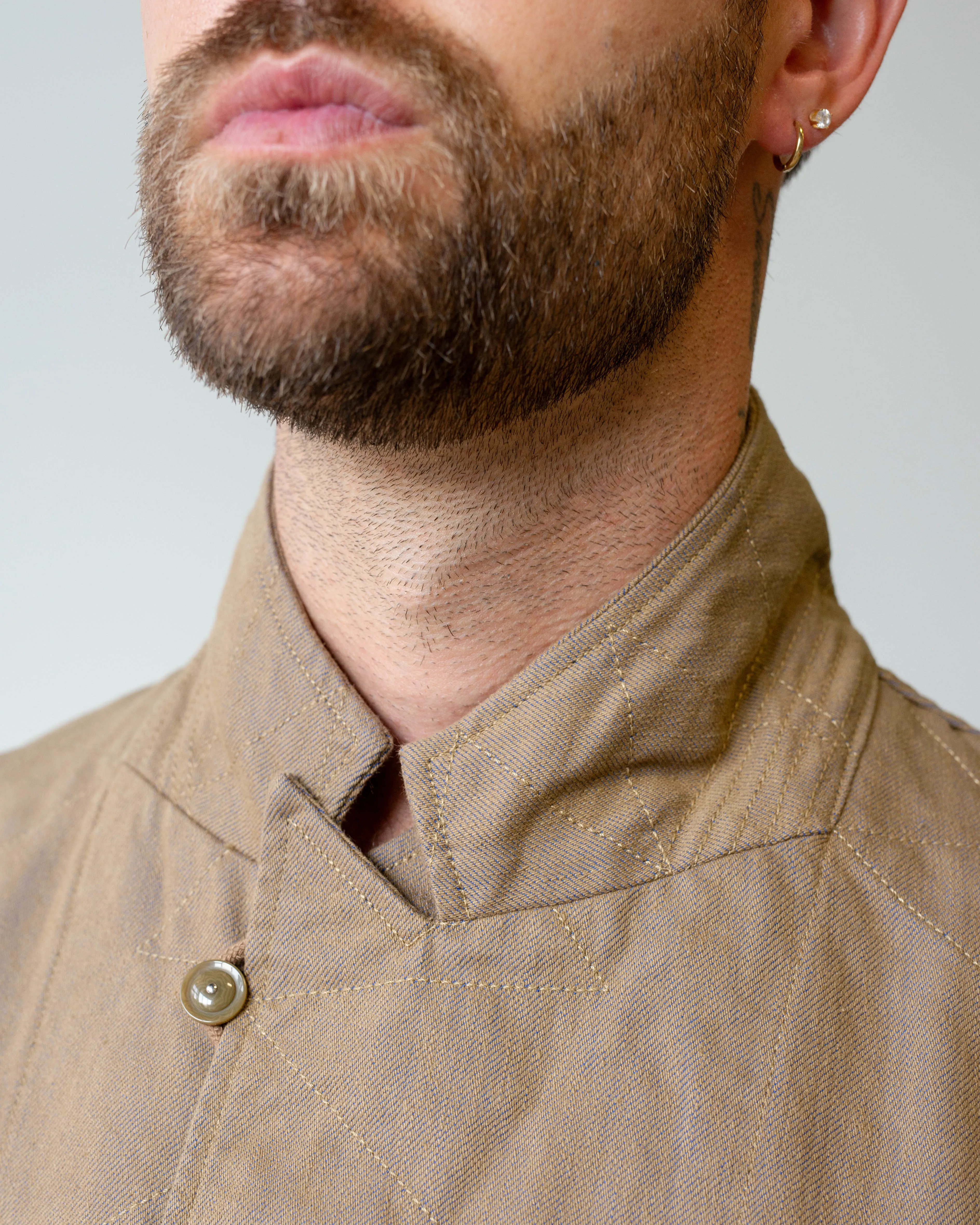 Engineered Garments Bedford Jacket Khaki/Blue PC Iridescent Heavy Twill