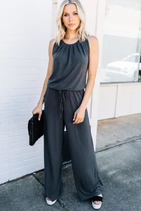 Feeling So Free Ash Gray Jumpsuit