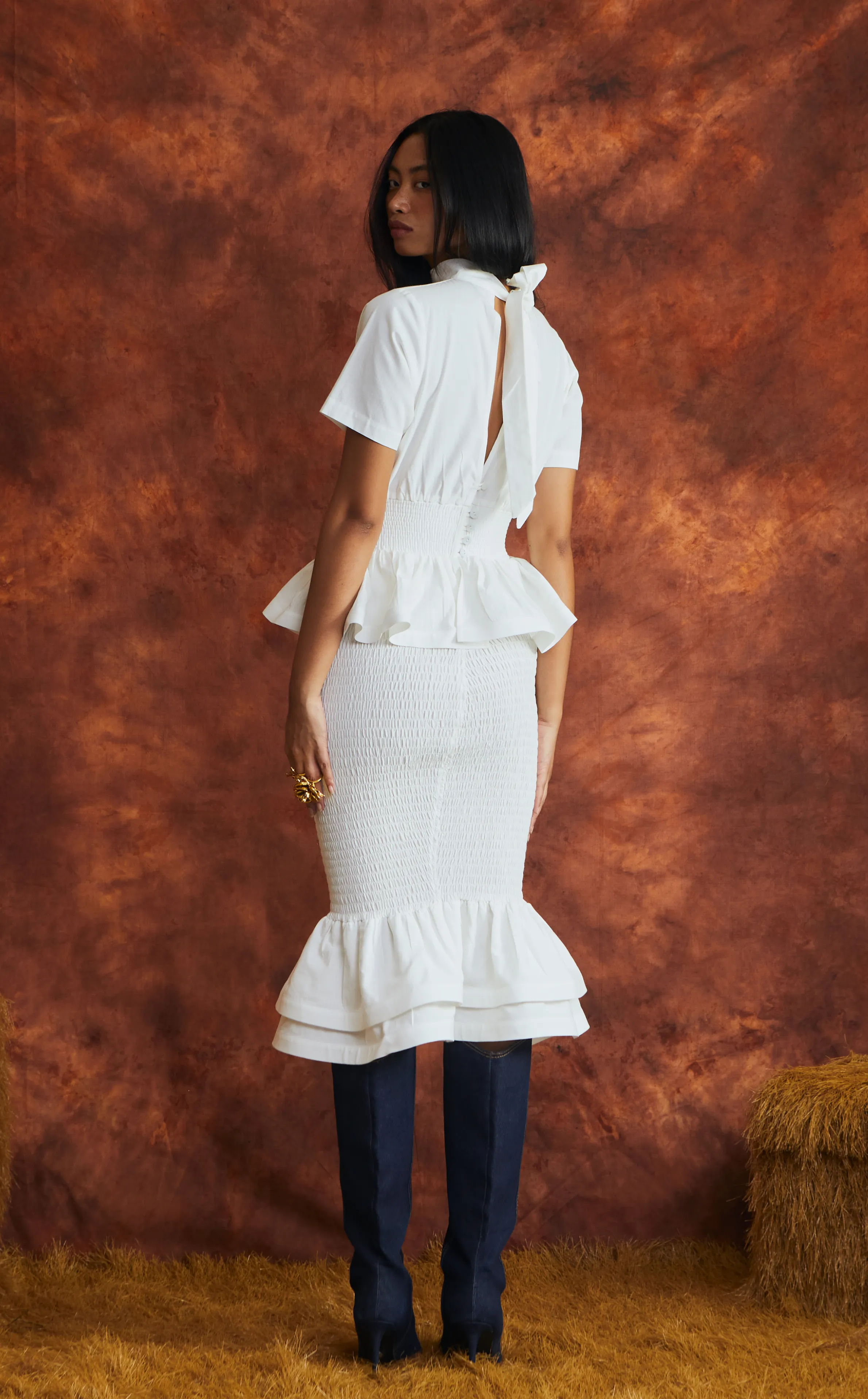 GAMBIA TOP - SOFT WHITE LINEN