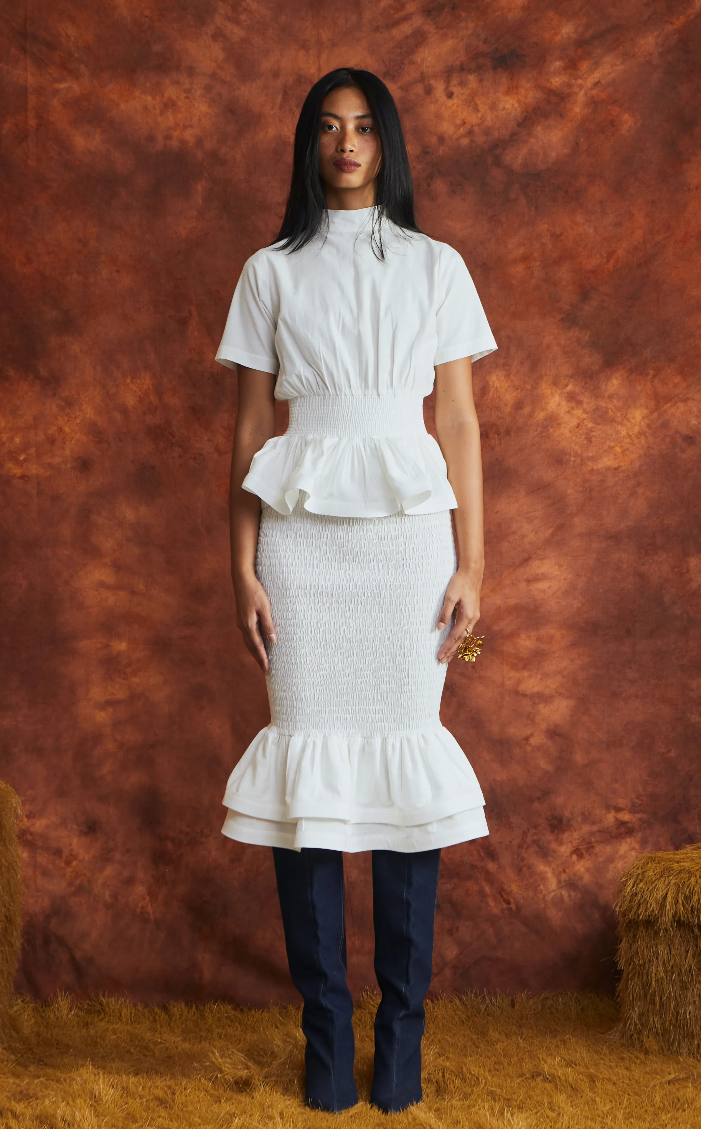 GAMBIA TOP - SOFT WHITE LINEN