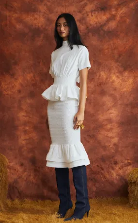 GAMBIA TOP - SOFT WHITE LINEN