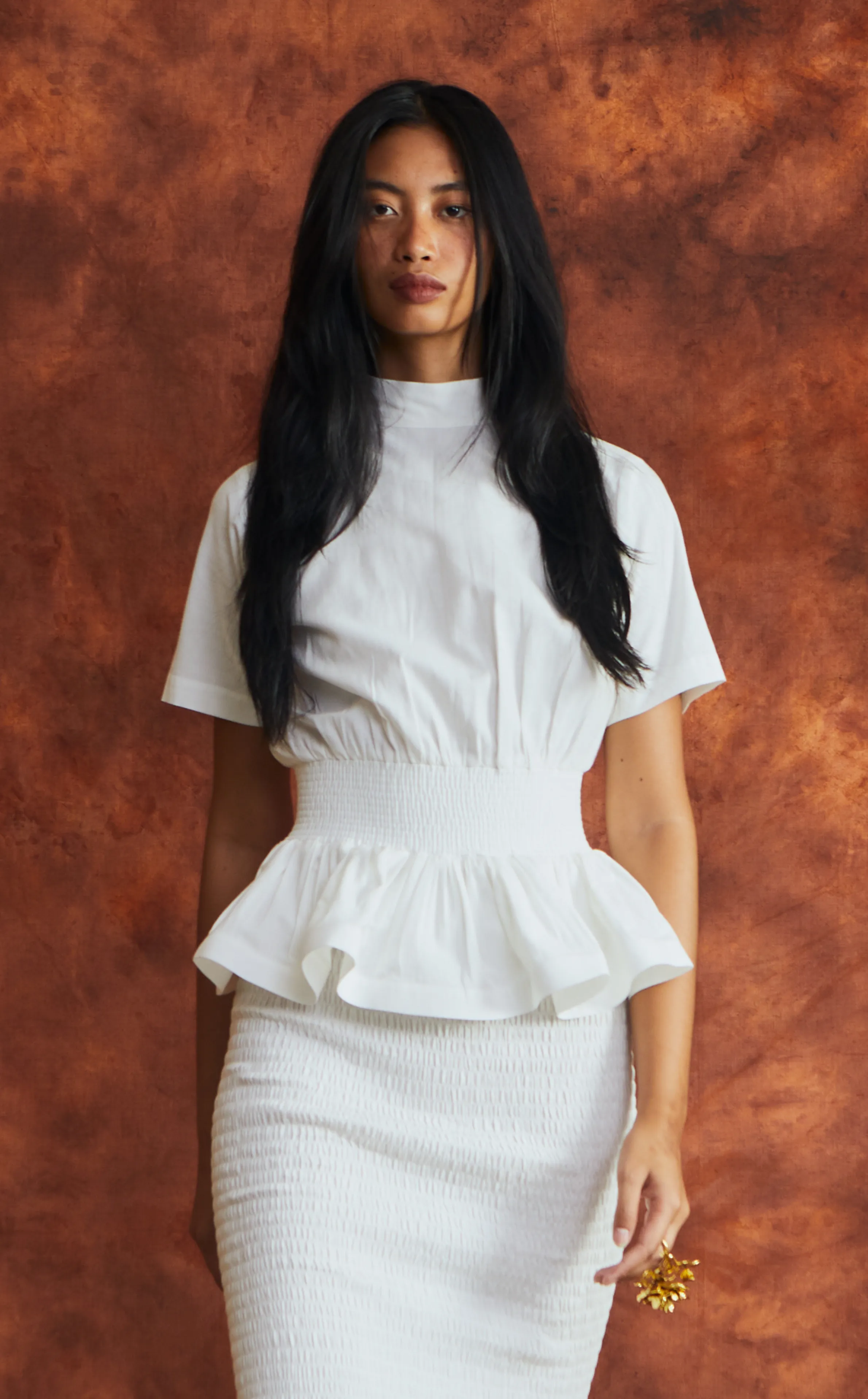 GAMBIA TOP - SOFT WHITE LINEN