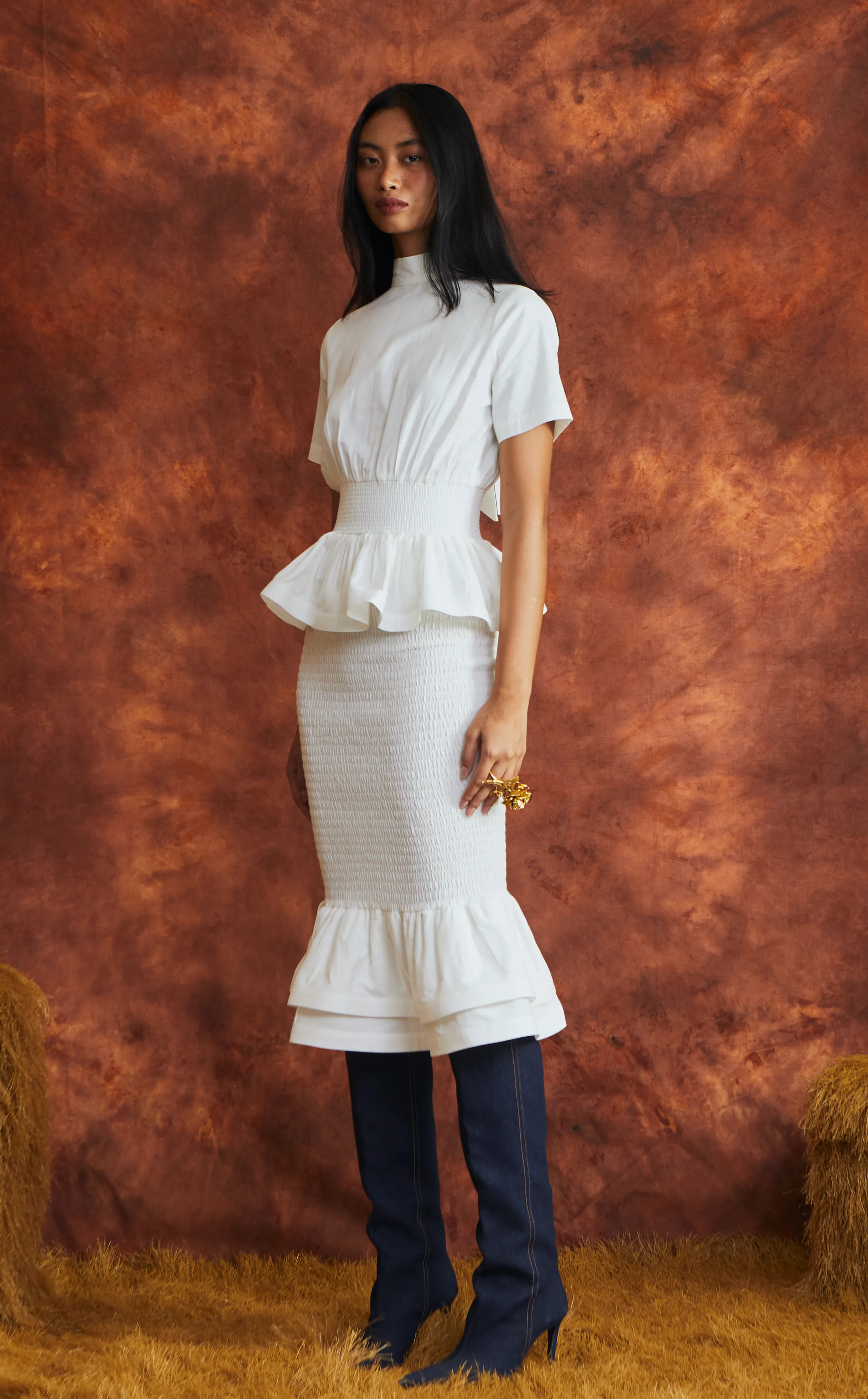 GAMBIA TOP - SOFT WHITE LINEN