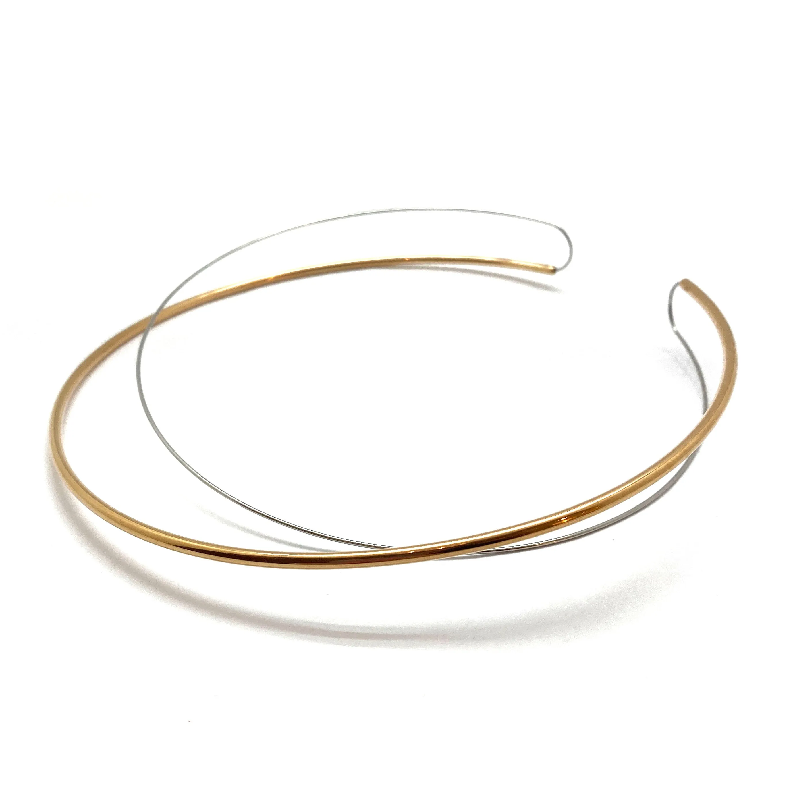 Gold Asymmetrical Wire Collar