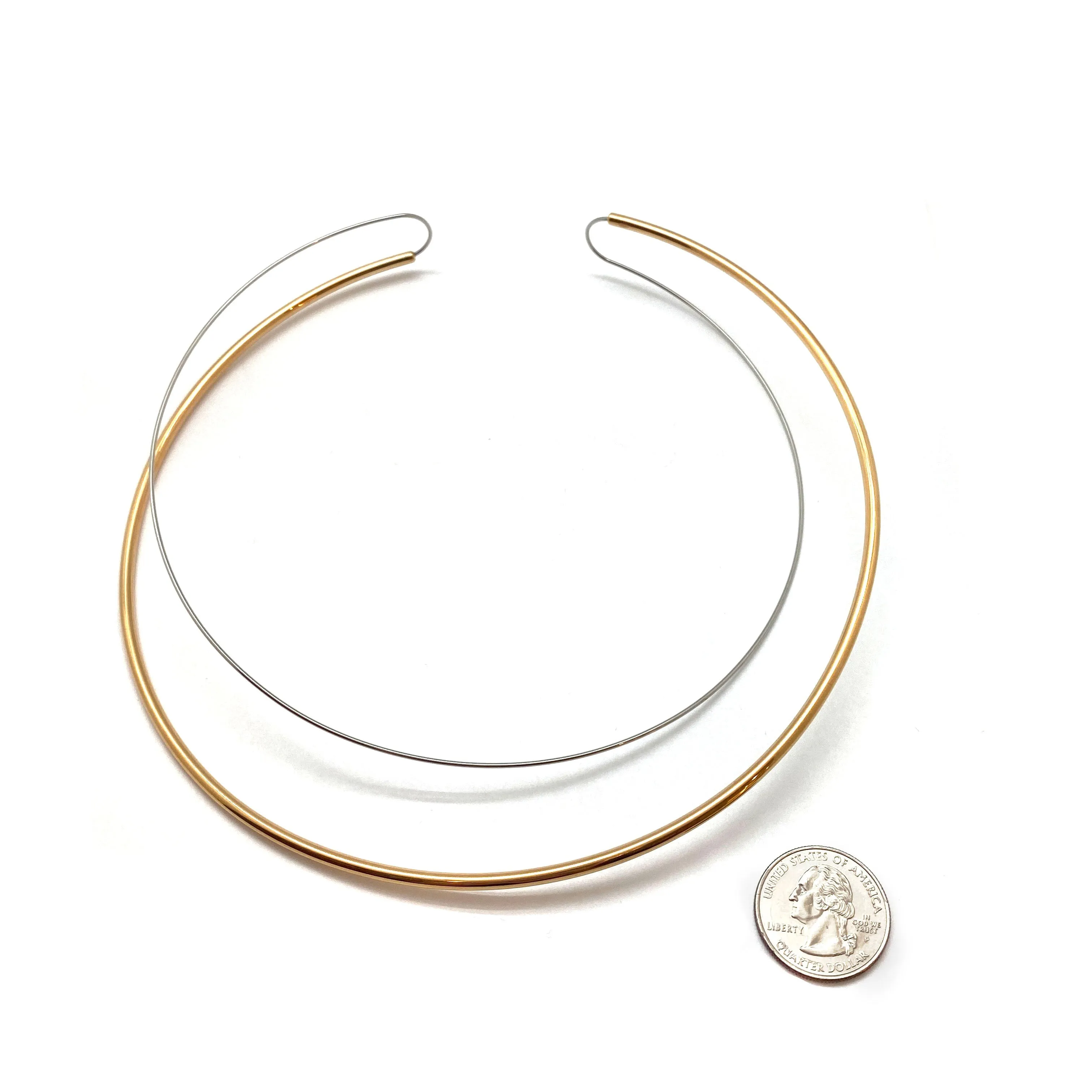 Gold Asymmetrical Wire Collar