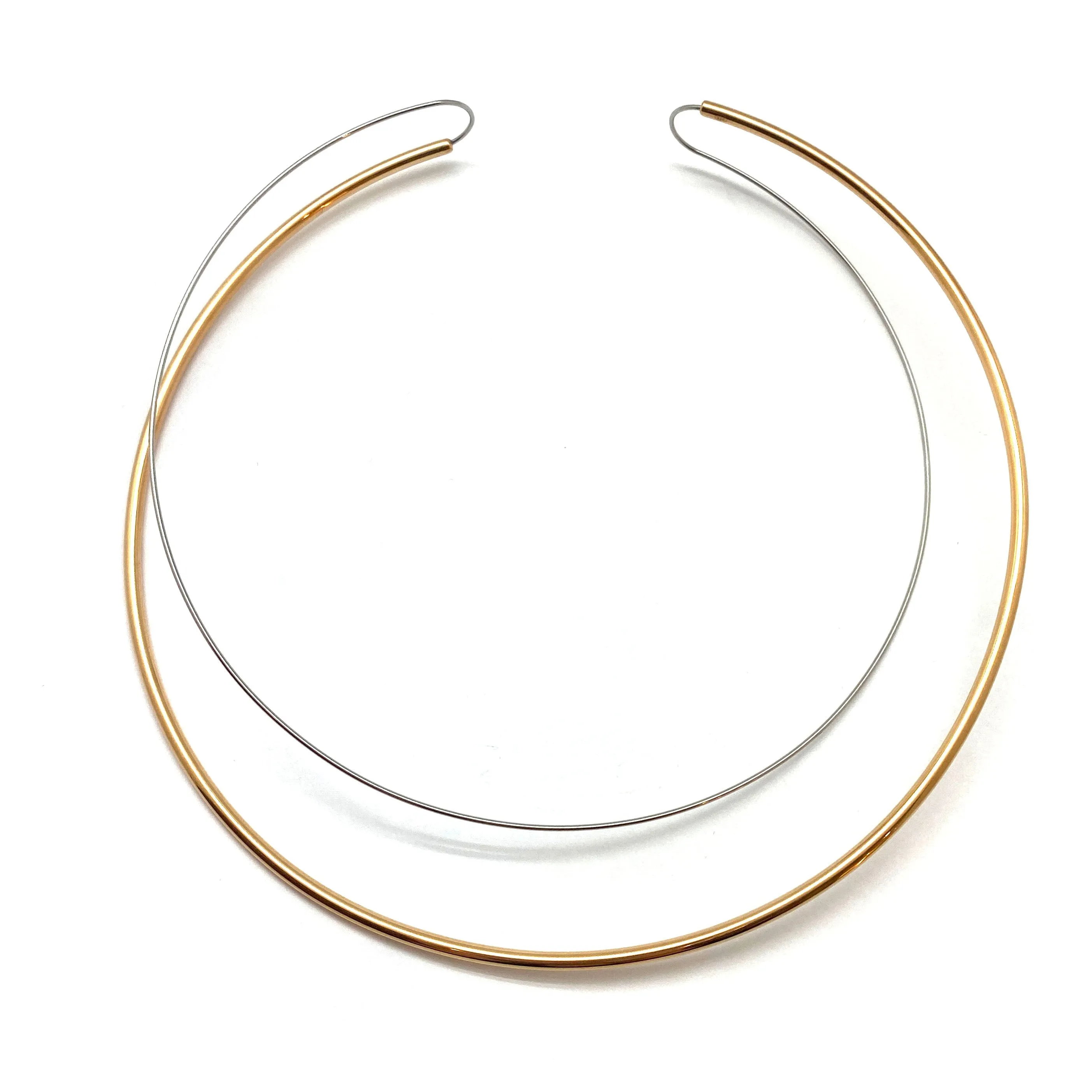Gold Asymmetrical Wire Collar