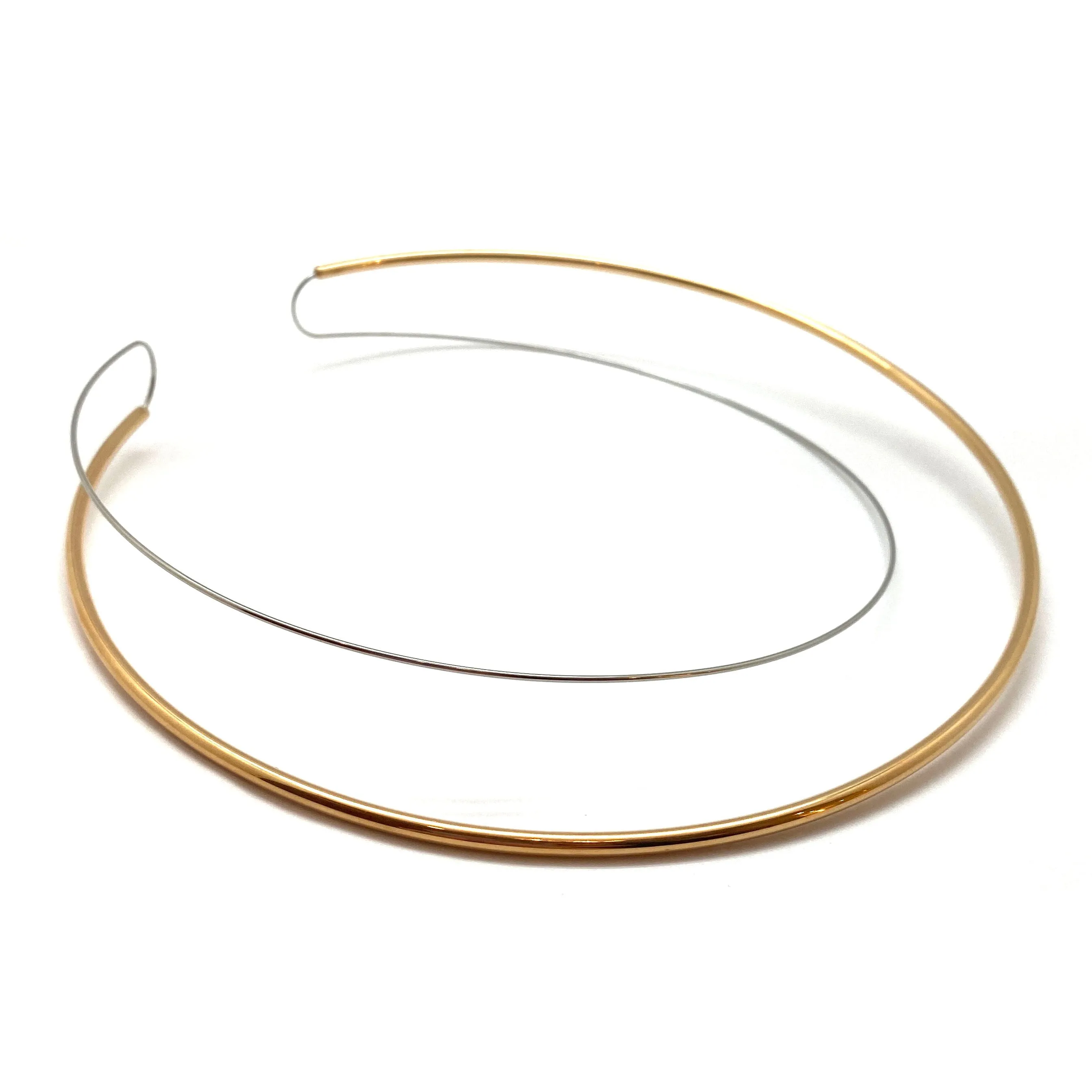 Gold Asymmetrical Wire Collar