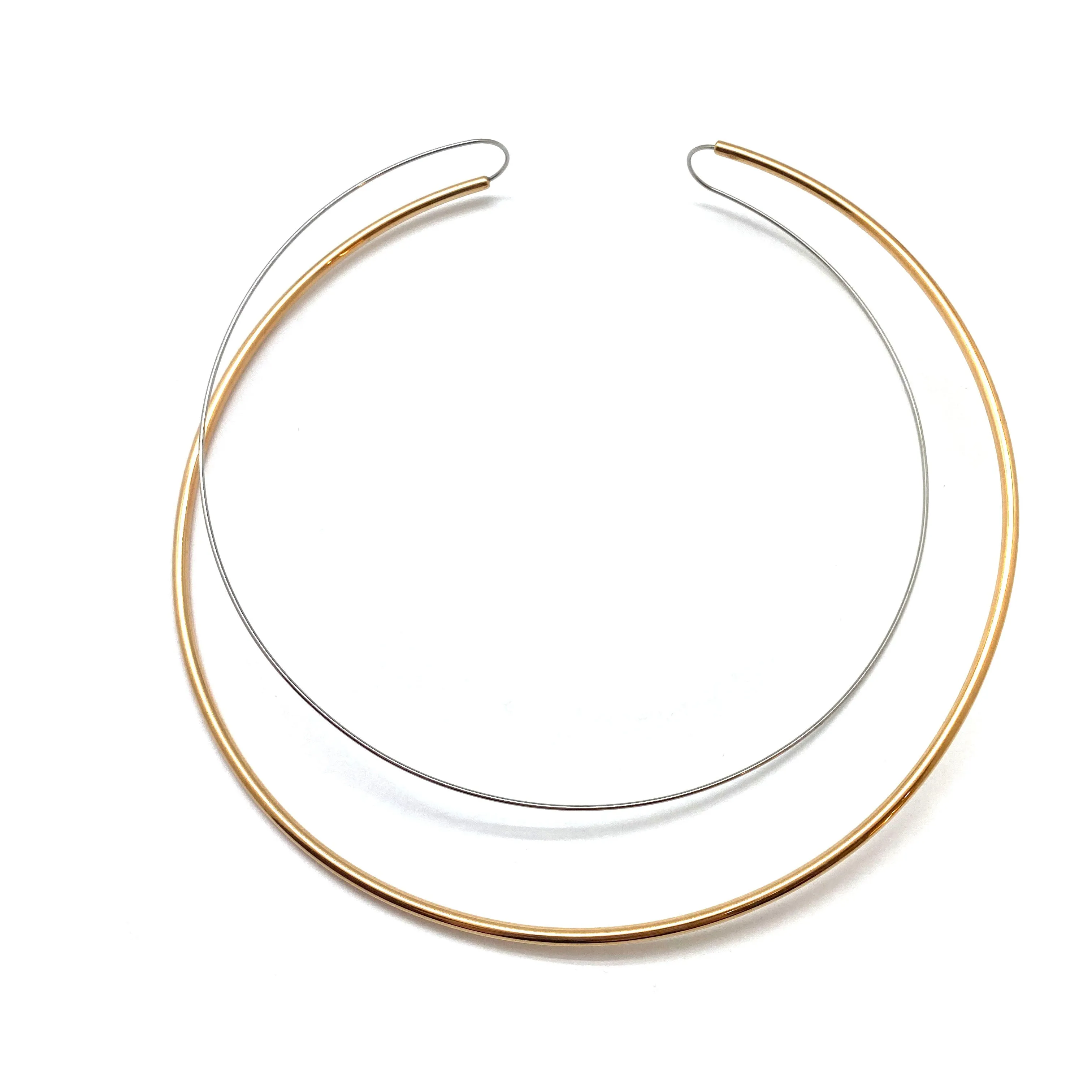 Gold Asymmetrical Wire Collar