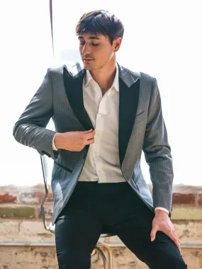 Grey Stripe Tuxedo Jacket