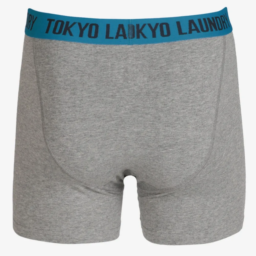 Headlam (2 Pack) Boxer Shorts Set in Swedish Blue / Paradise Pink - Tokyo Laundry