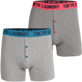 Headlam (2 Pack) Boxer Shorts Set in Swedish Blue / Paradise Pink - Tokyo Laundry