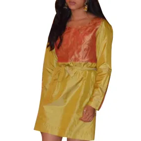 Henna Green Leaf Kurta Dress