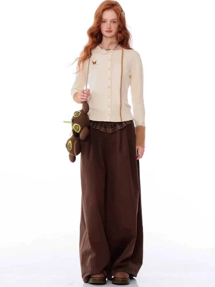 High waist wide leg casual pants【s0000011027】