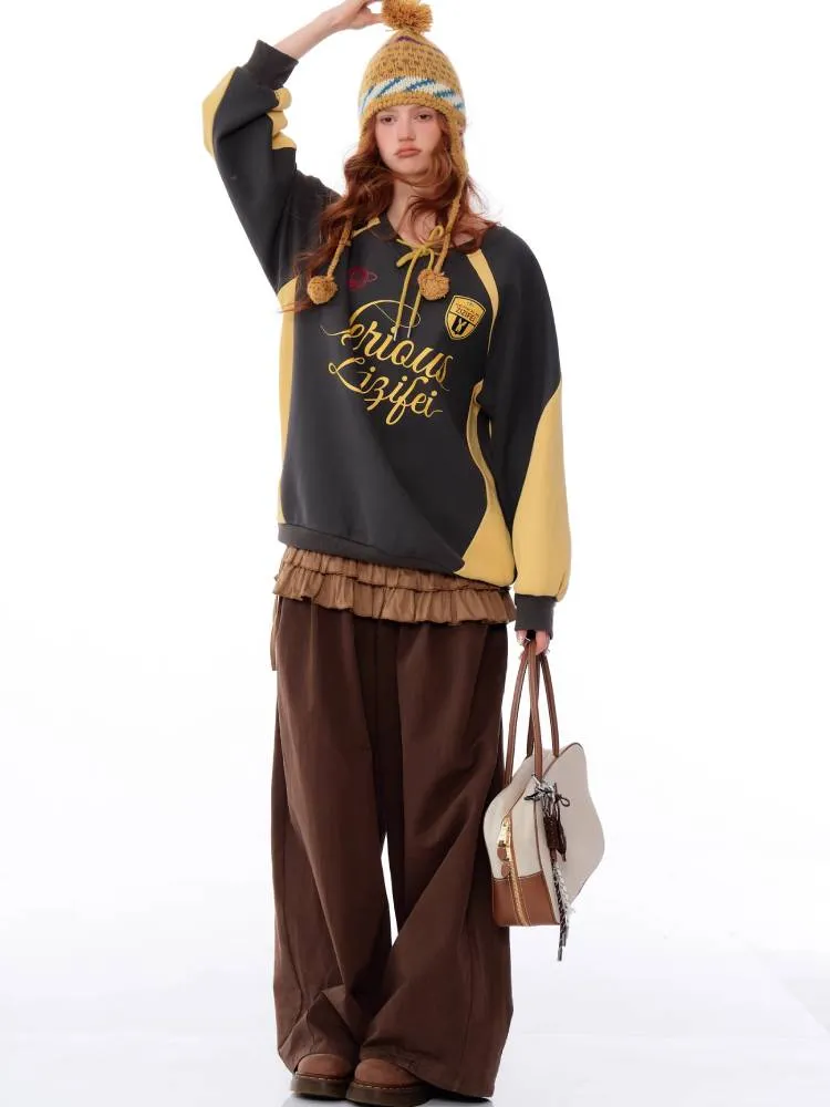 High waist wide leg casual pants【s0000011027】