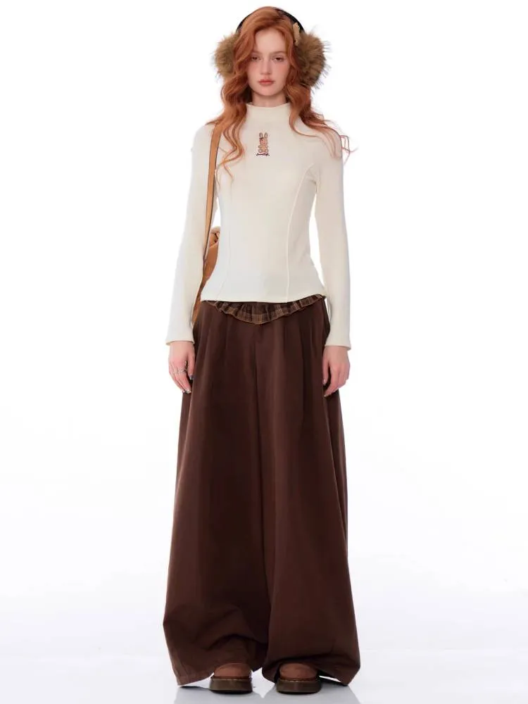High waist wide leg casual pants【s0000011027】