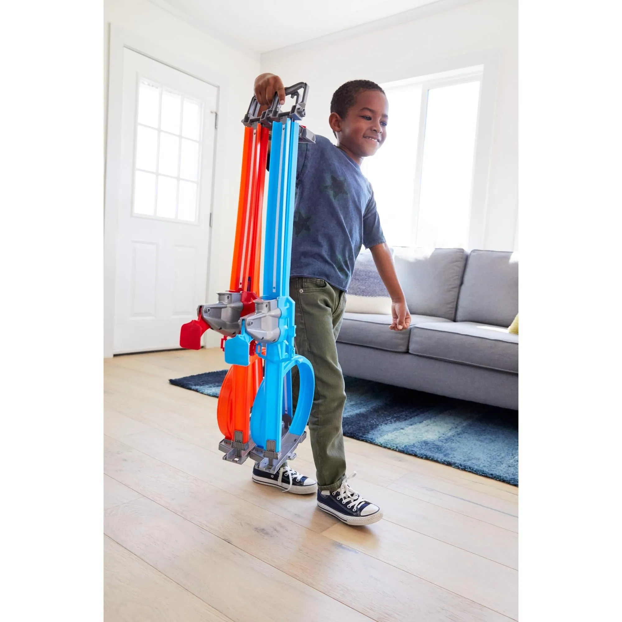 Hot Wheels Double Loop Dash Drag Racing Playset