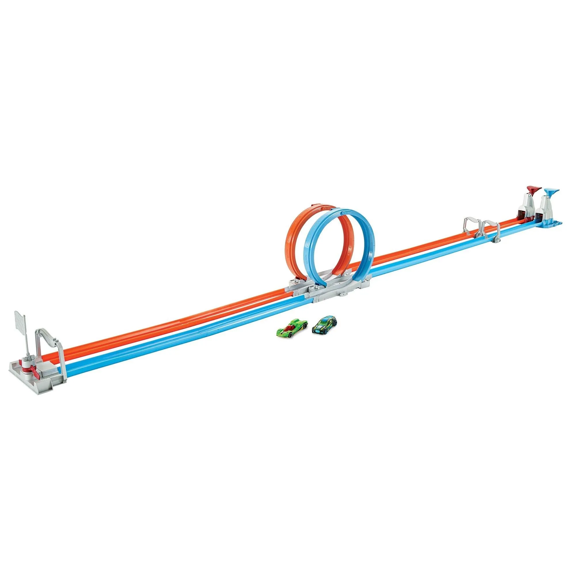 Hot Wheels Double Loop Dash Drag Racing Playset